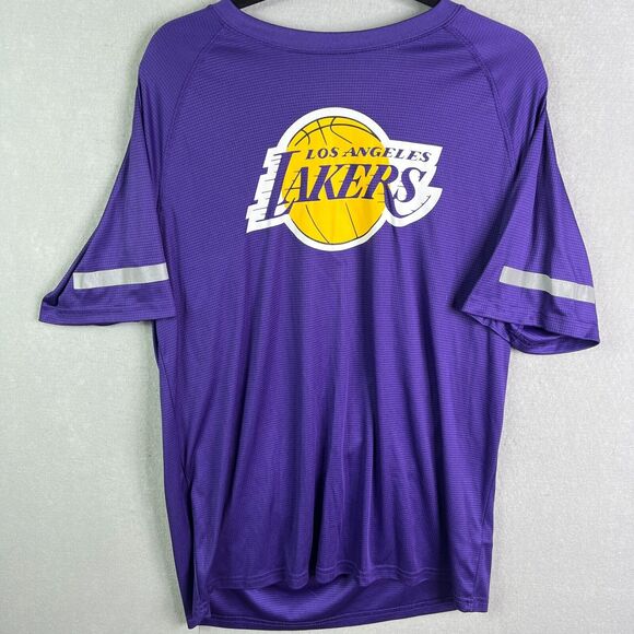 Los Angeles Lakers T-Shirt Mens XL Purple Short Sleeve Logo Tee NBA Reflective - Picture 1 of 8